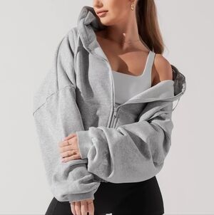 Gray Zip-Up Hoodie